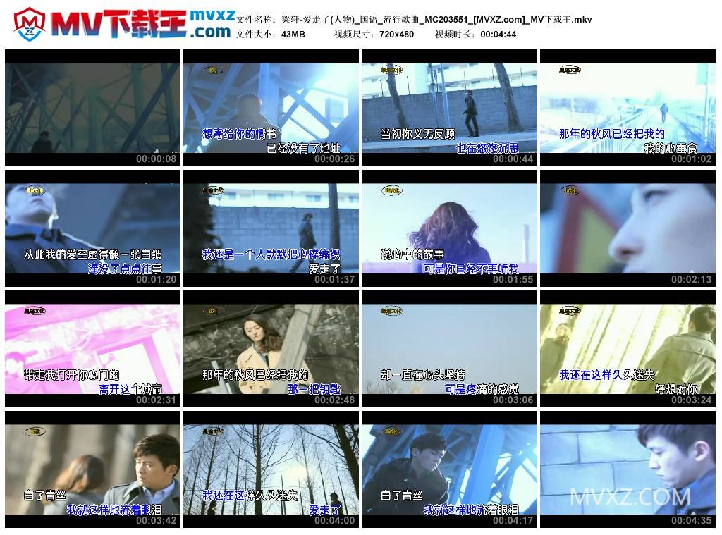 梁轩-爱走了(人物)_国语_流行歌曲_MC203551